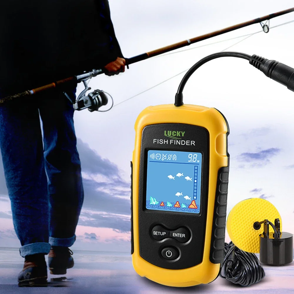 محظوظ LCD شاشة ملونة المحمولة  - مراجعة Fish Finder Portable وسعره