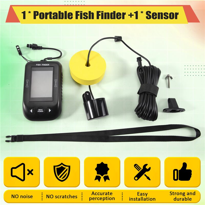جهاز ABKV المحمول لتحديد مواقع - مراجعة Fish Finder Portable وسعره